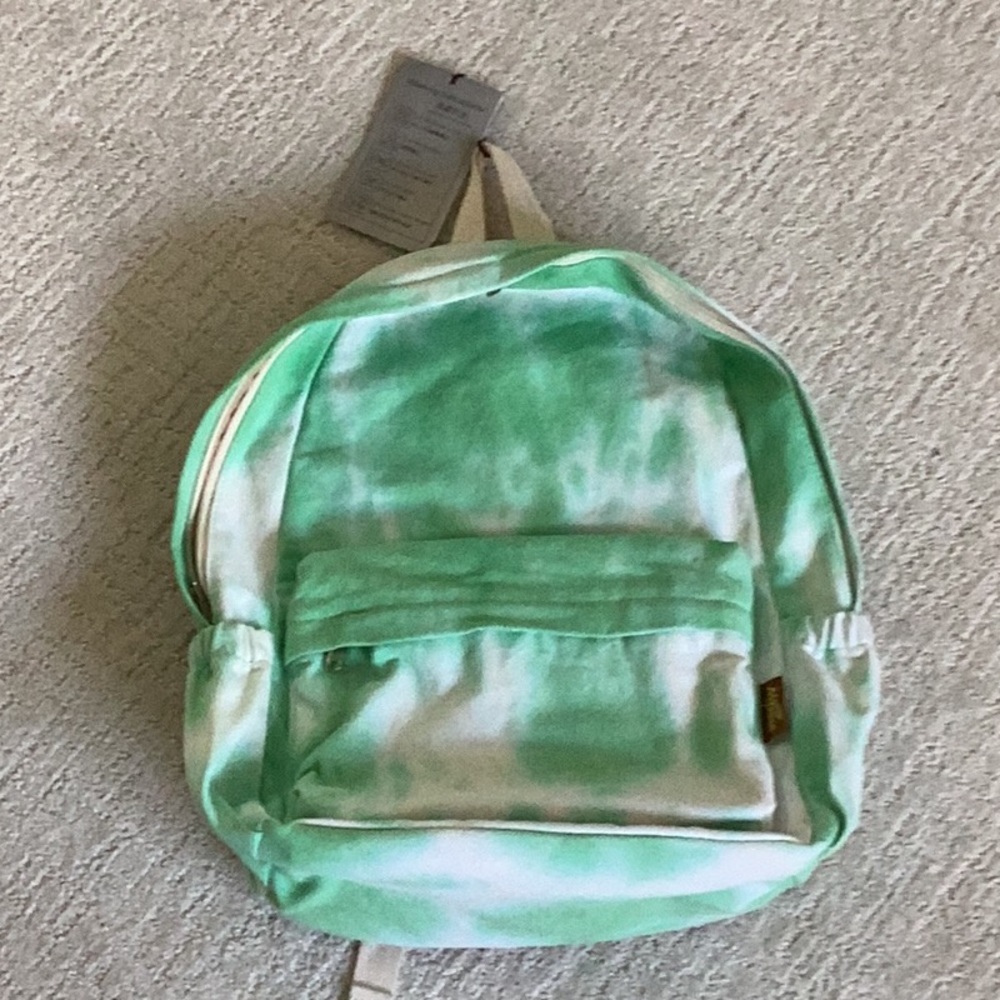 NWT MYGREEN Green and White Tie-Dye Backpack